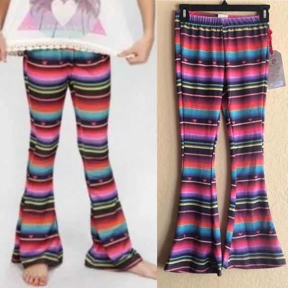 4 Love & Money Other - 4 Love & Money Girls Skinny Flair Stripped Pant